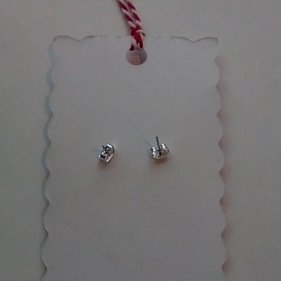 Dangle Earrings with Clear and Gray Acrylic Beads on Silver Hooks - Picture 3 of 3